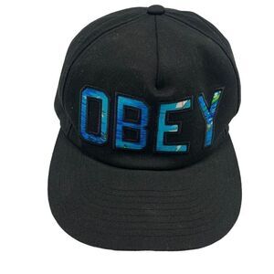 Obey Propaganda embroidered logo baseball cap black